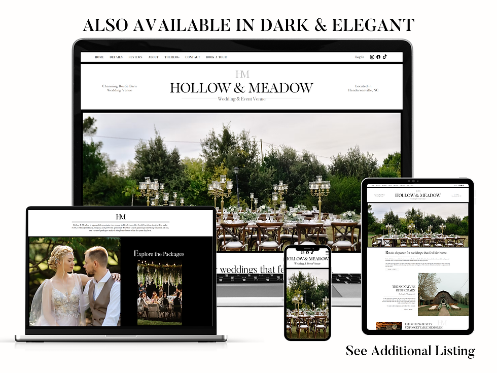 Thumbnail: Light & Airy Green Wix Website Template for Wedding and Event Venue