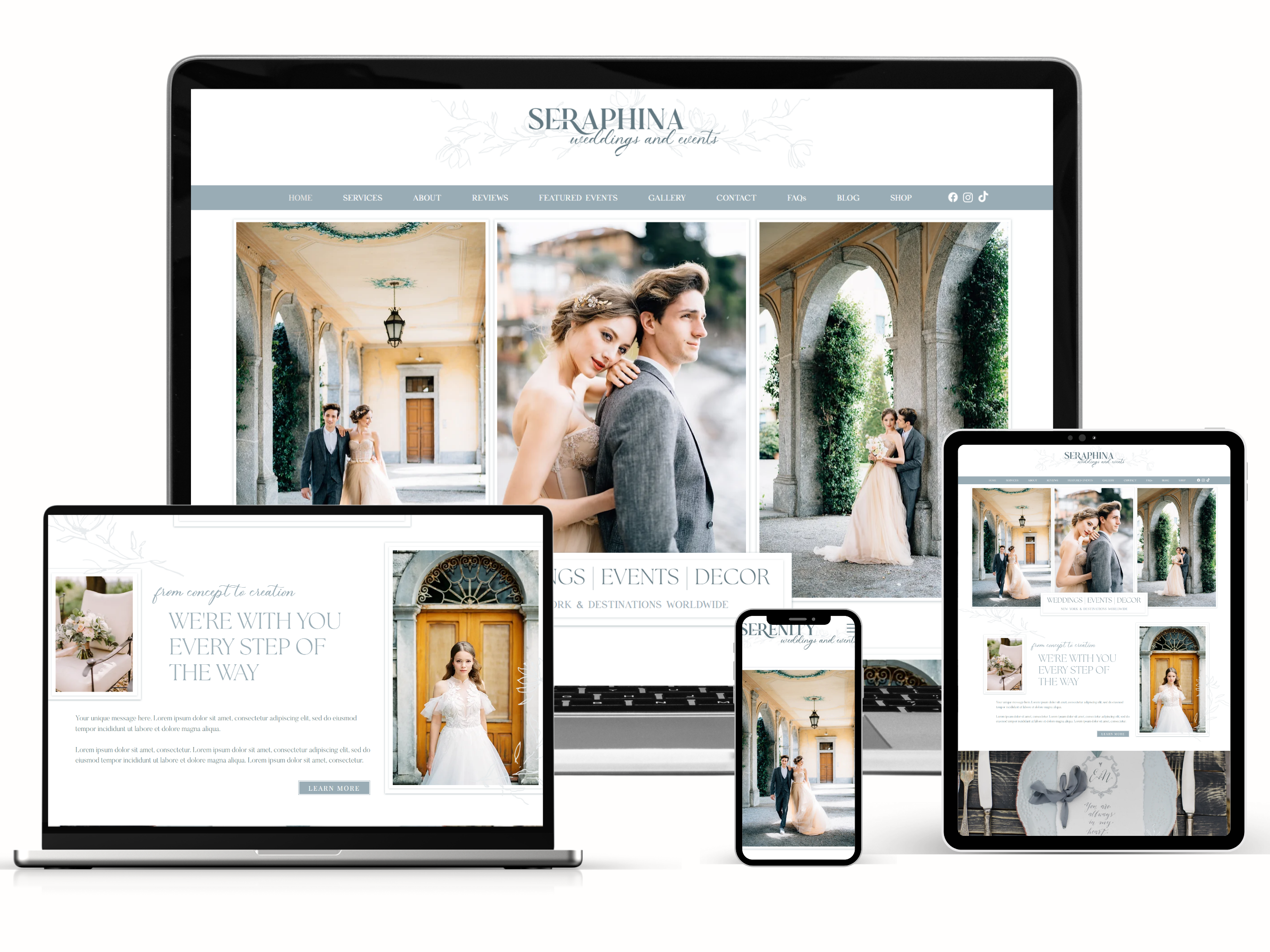 Wedding and Event Planner Wix Website Template - Seraphina