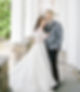 bride and groom portrait with soft natural bridal beauty styling