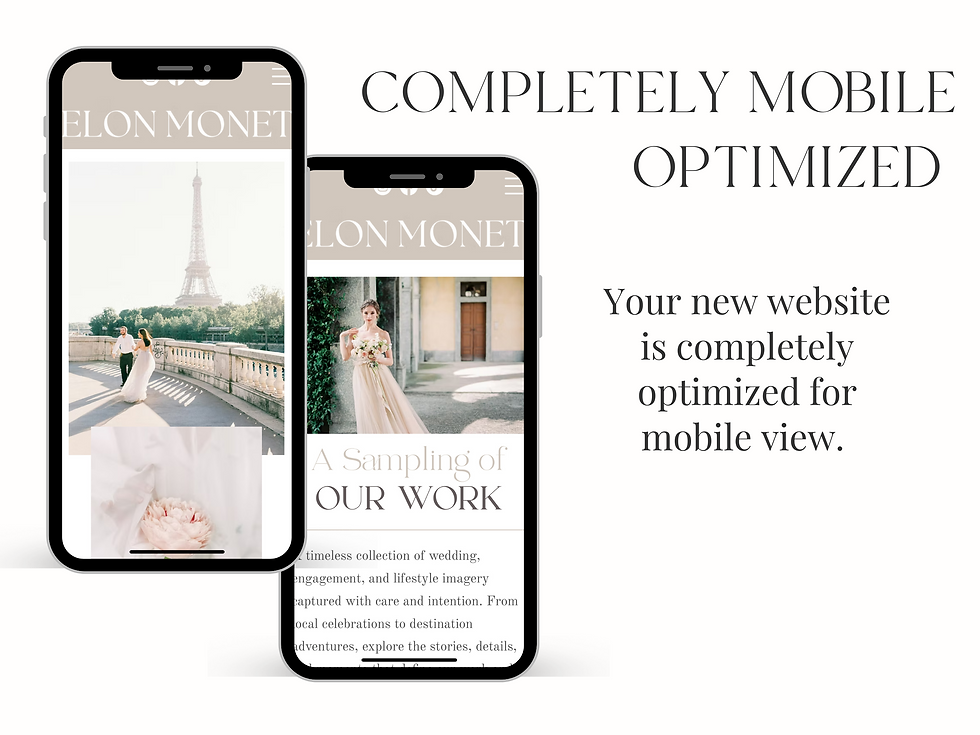 Thumbnail: Light & Airy Modern Photography Wix Website Template "Elon Monet""