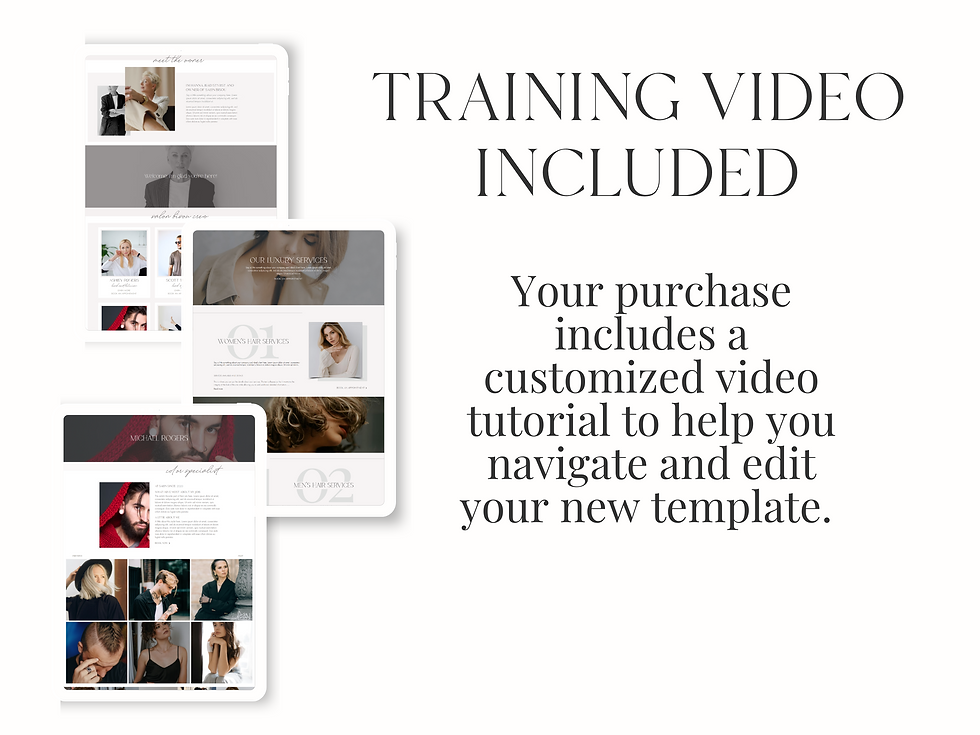 Thumbnail: Clean and Modern Beauty Salon, Spa Wix Website Template "Salon Bisou"