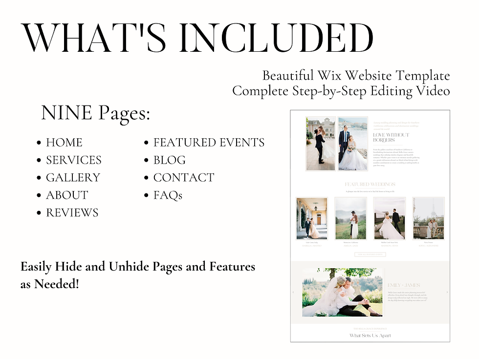Thumbnail: Wedding and Event Planner Wix Website Template - Light and Airy