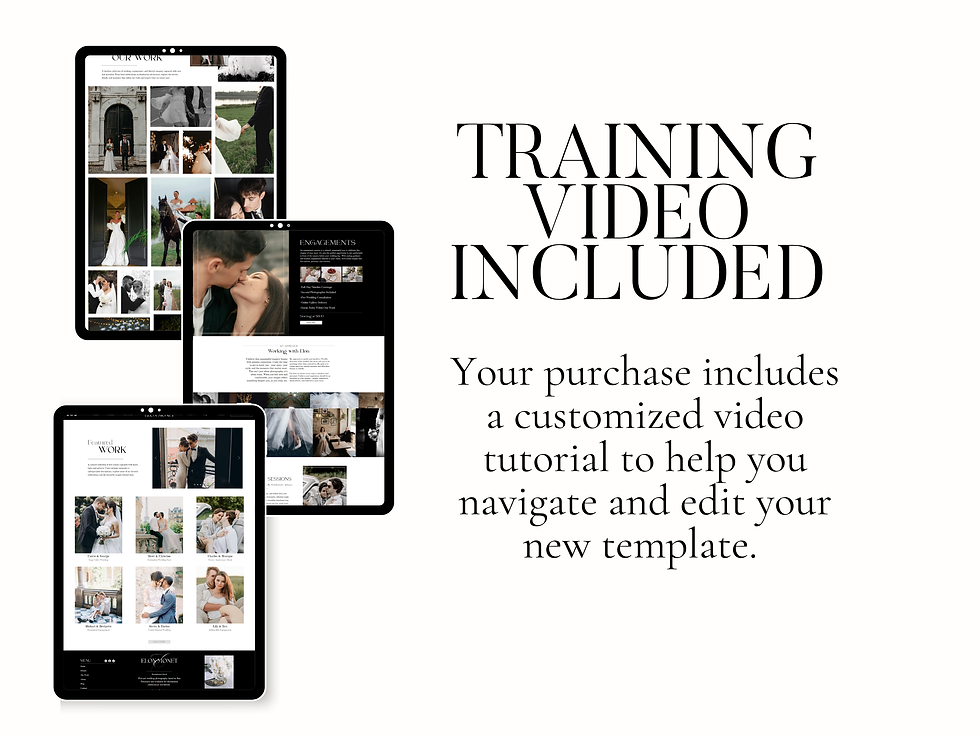 Thumbnail: Dark Black Modern Elegant Photographer Photography Wix Website Template