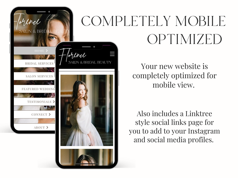 Thumbnail: Salon and Bridal Beauty Wix Website Template - Florence