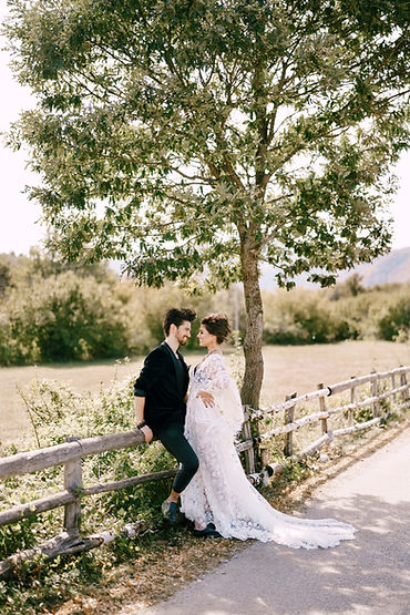 boho alternative bride and groom 225