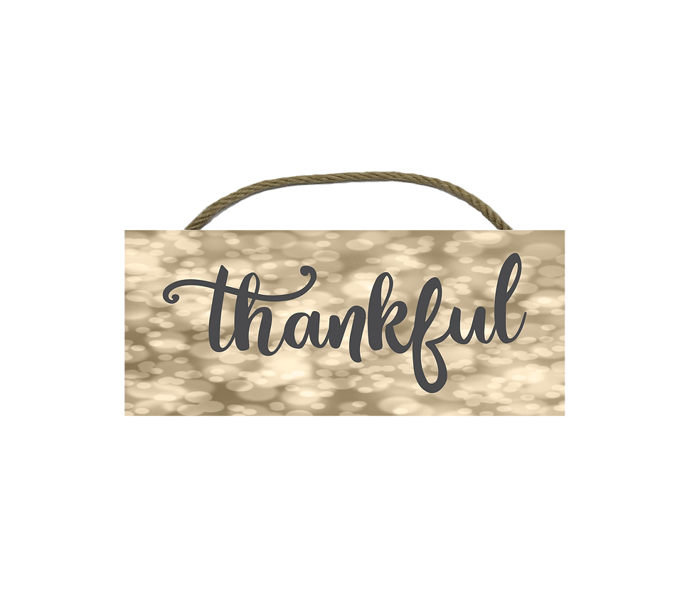 Thumbnail: Thankful Wooden Wall Sign, 5"x12" Sign