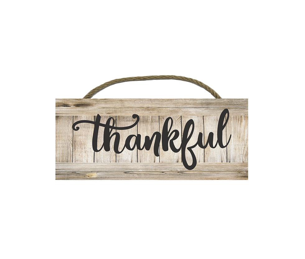 Thumbnail: Thankful Wooden Wall Sign, 5"x12" Sign