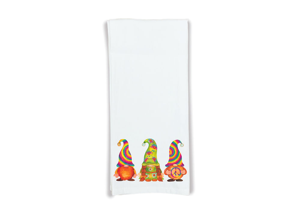 Hippie Gnome Trio Kitchen Dish Towel