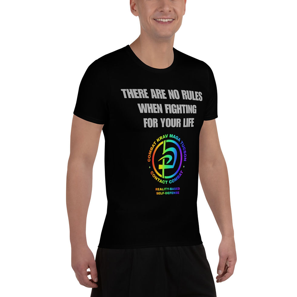 Thumbnail: Combat Krav Maga Tucson Men's Athletic T-shirt "NO RULES"- Pride