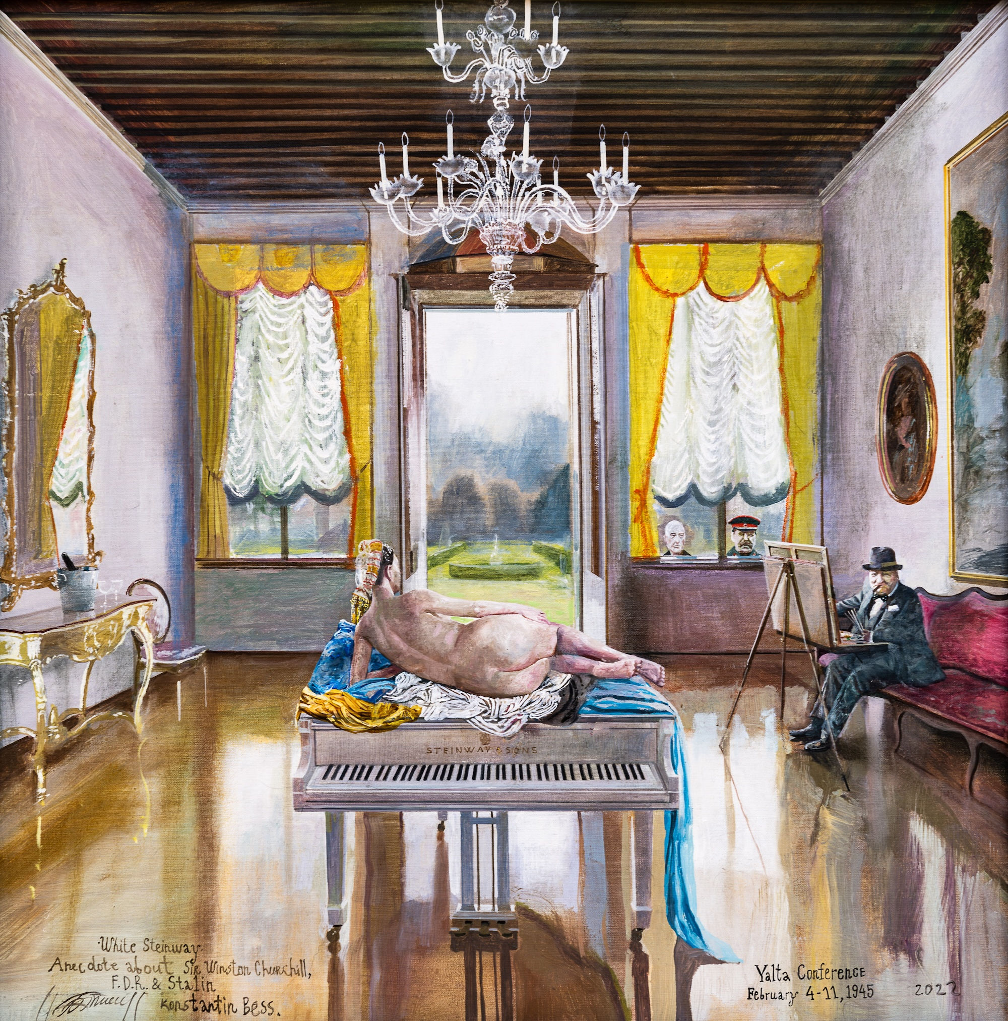 White Steinway. Anecdote about  Winston Churchill, by FDR