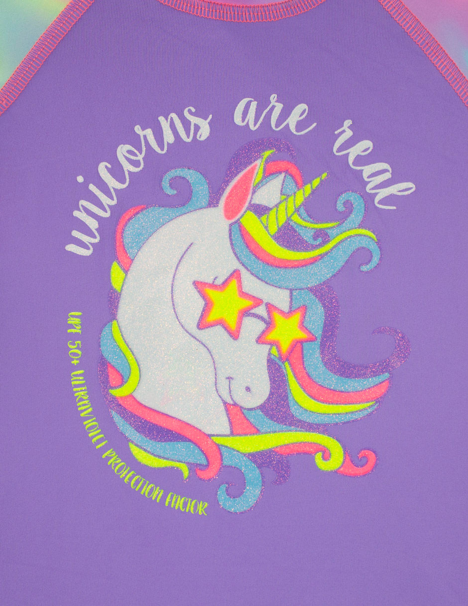 Miniatura: Playera Con Protección Solar UPF 50+ Para Niña Manga Larga