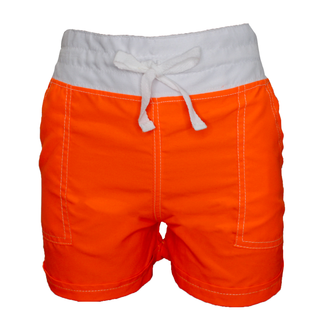 Short con pretina separada para niña (NARANJA NEÓN)