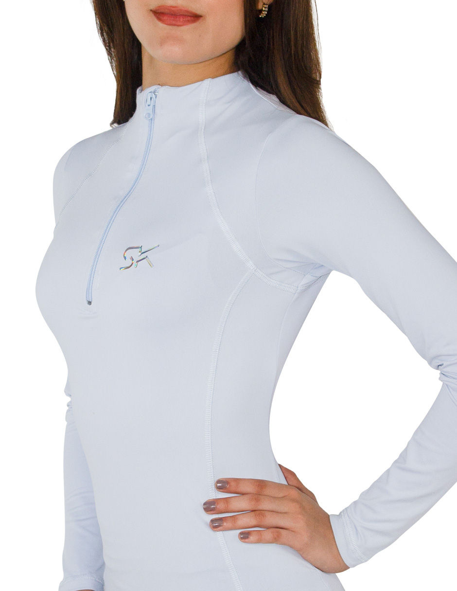 Miniatura: Playera Con Protección Solar UPF 50+ Para Dama Manga Larga con Medio Cierre