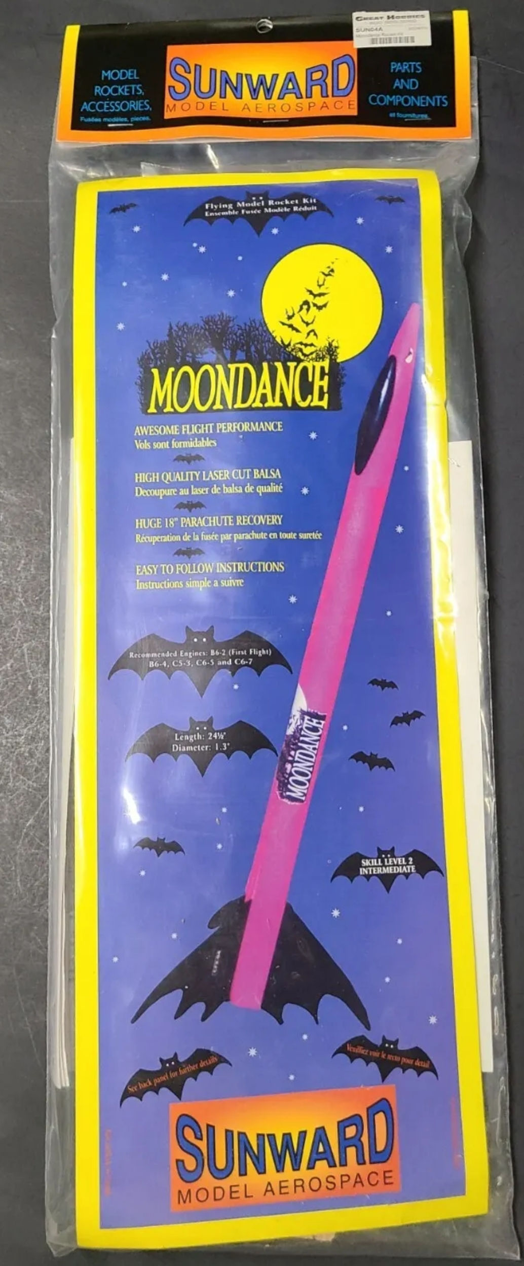 Sunward Moondance model rocket kit 