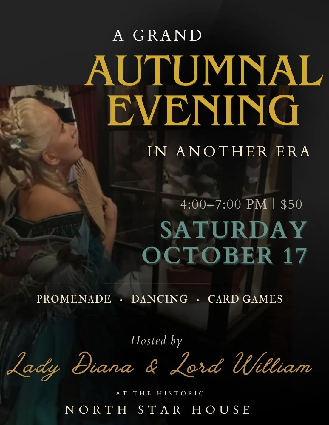 Dancing with Diana — an autumnal evening at North Star House flyer