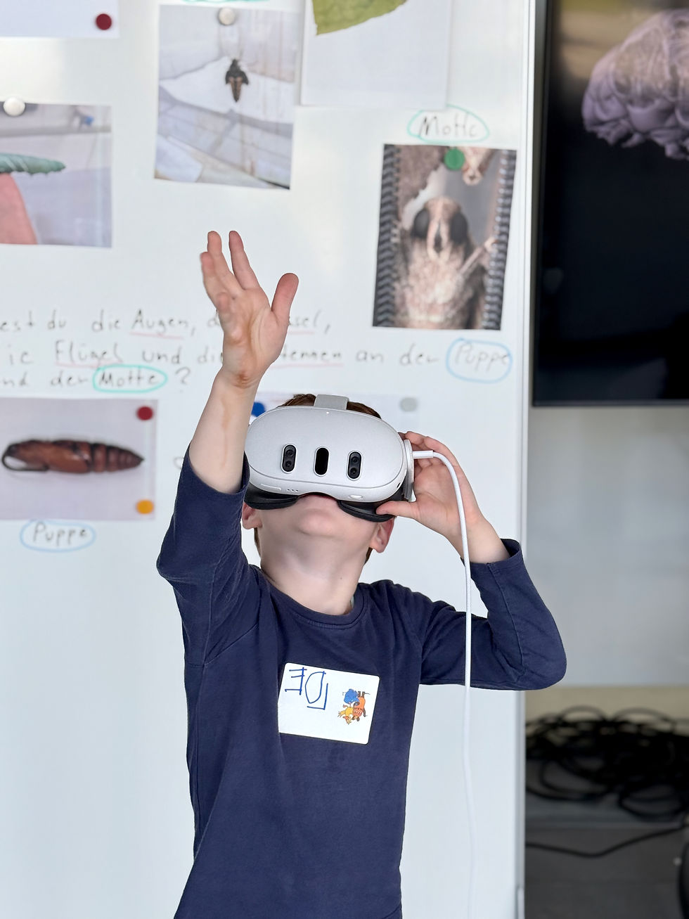 Exploring research in virtual reality: A new perspective on our caterpillar model: a VR headset brings our three-dimensional research data to life. Anton Windfelder
