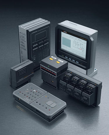 PLC, HMI, 제어모듈, 컨트롤러를 설명하는 이미지를 만들거야. (1).jpg