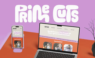 Responsive web design with a clean user interface and bold typography for a creative agency.