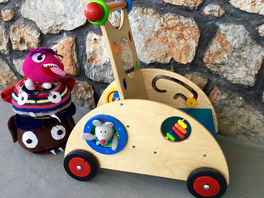 Toys and childcare at MONSTER CAFÉ, Kalymnos