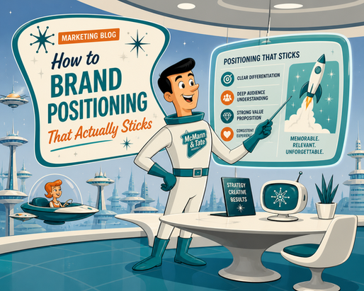 A man simply explaining Brand Positioning in the future