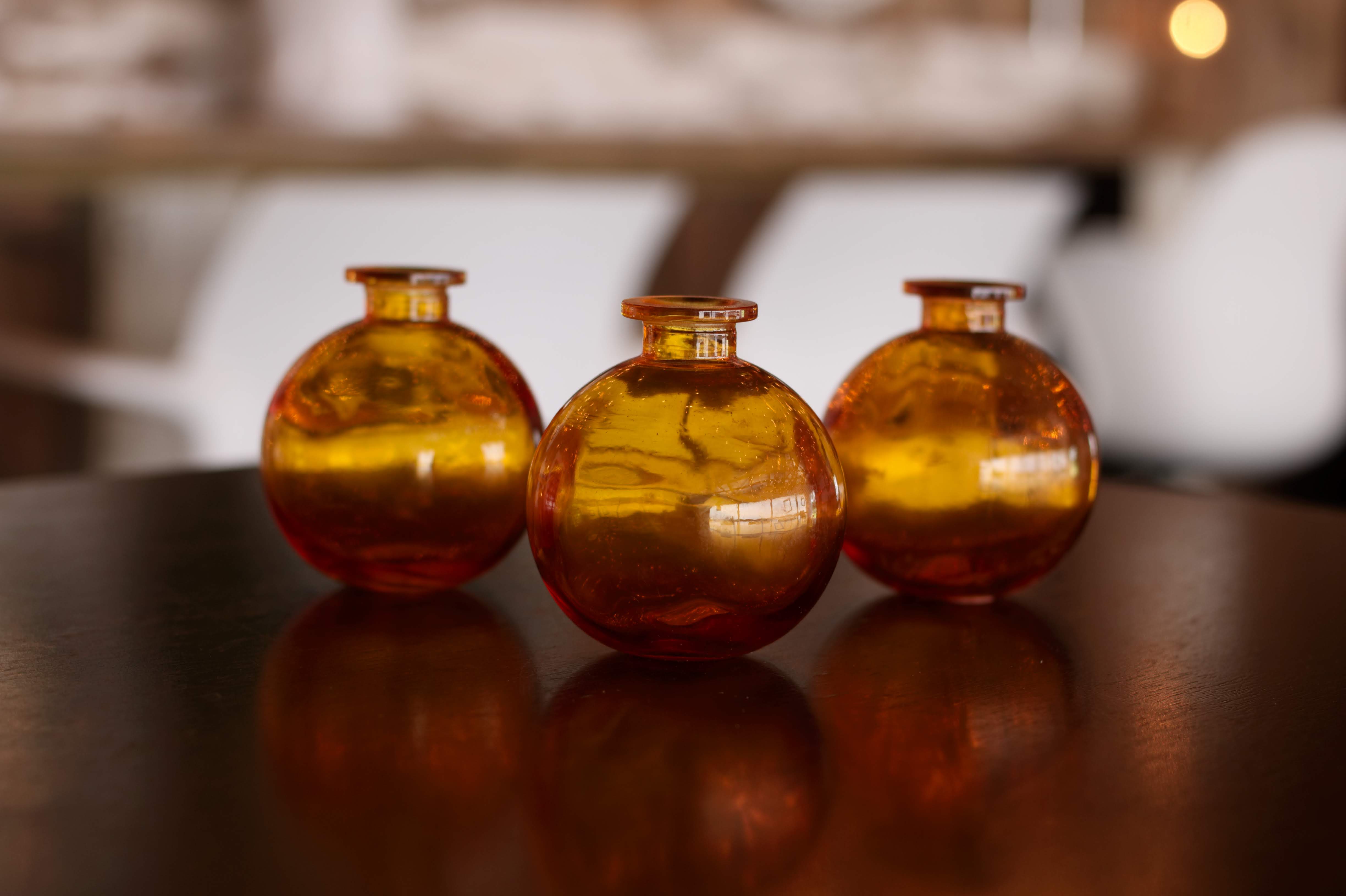 Orange Bubble Vases