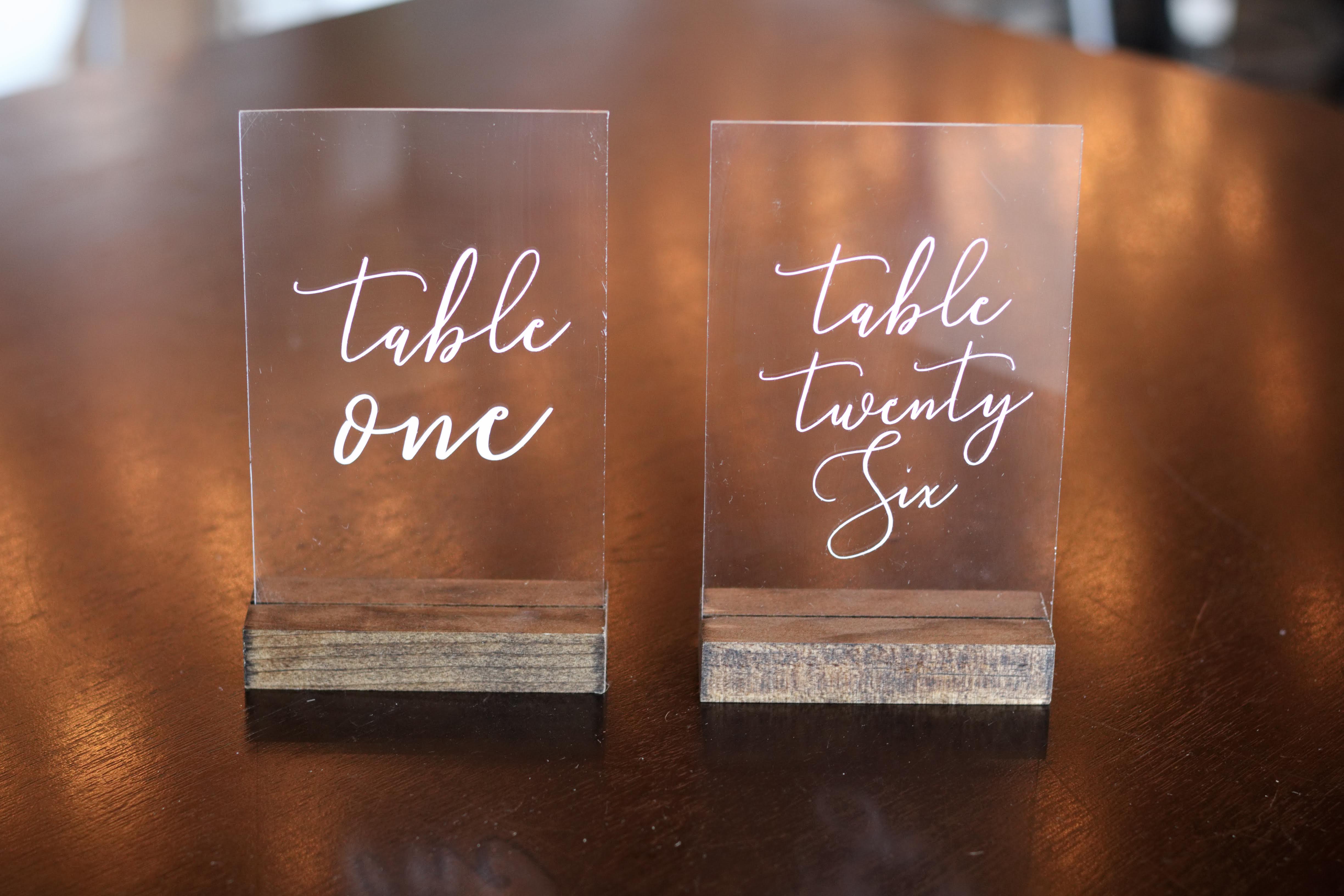 Clear Table Numbers