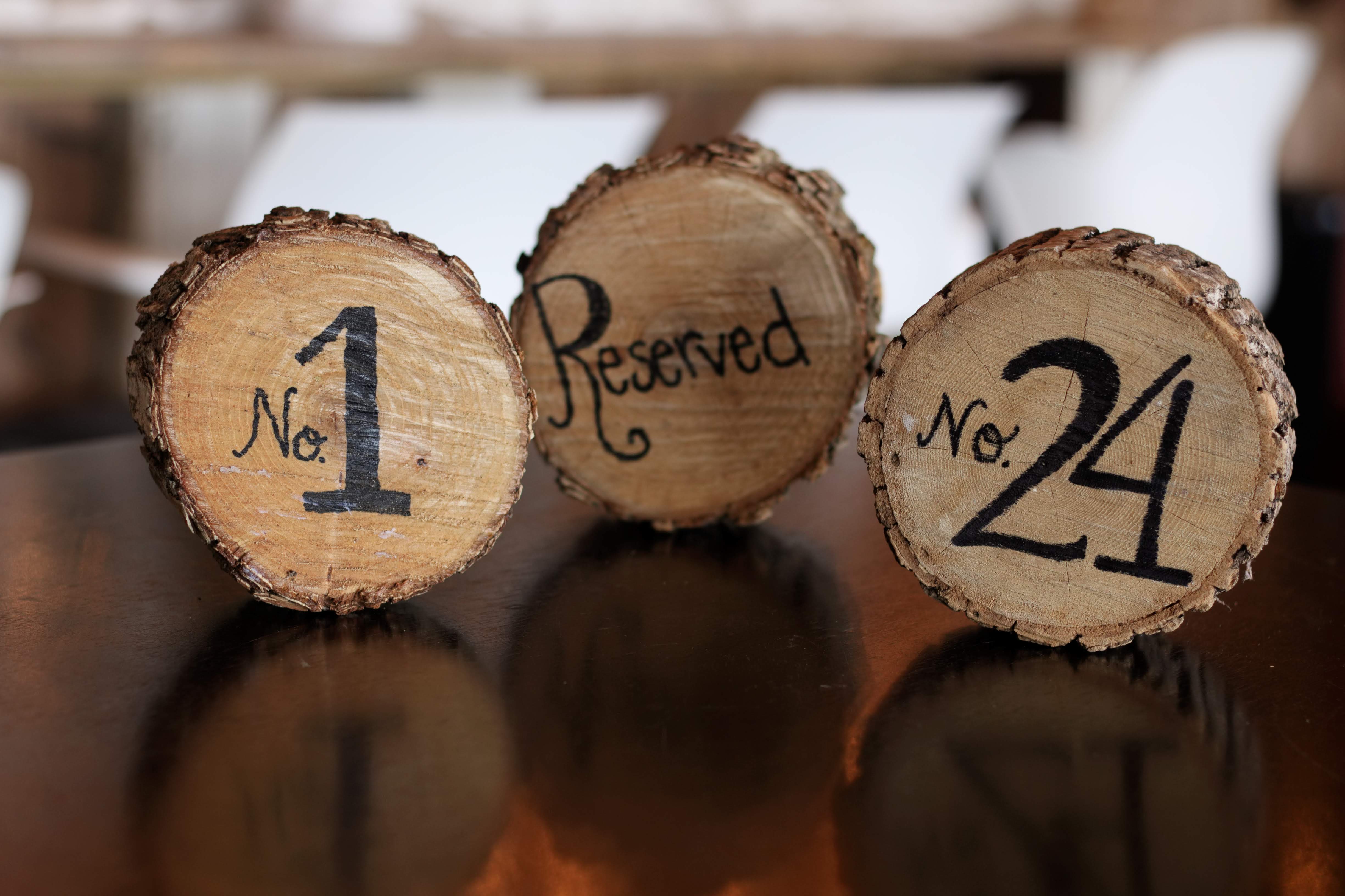 Wooden Table Numbers