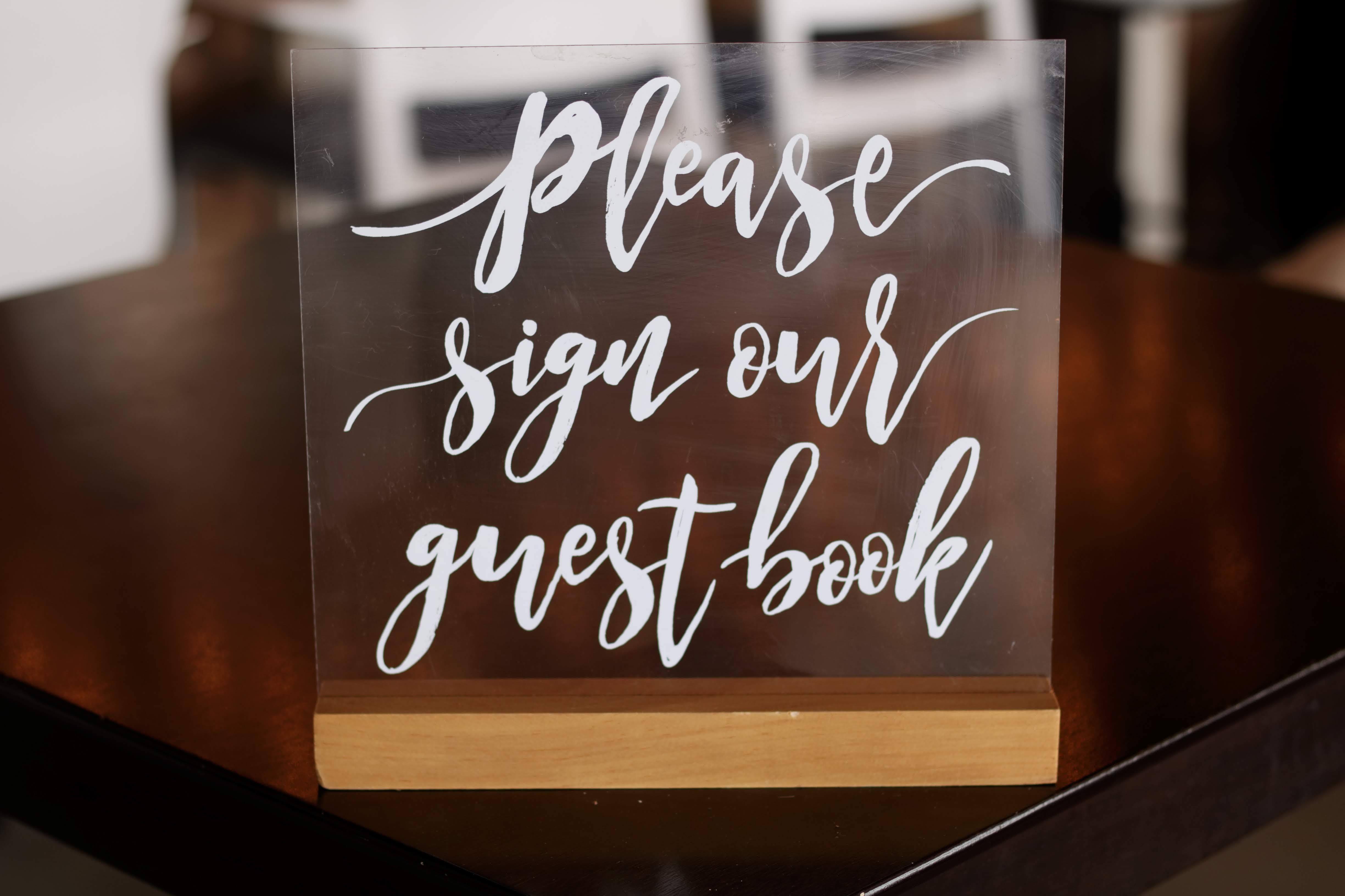 Clear Guest Book