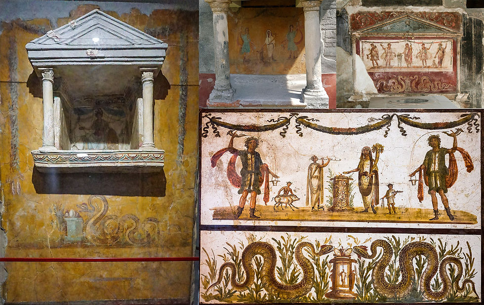 Lararium found in Pompeii, Italy