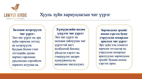 Хууль зүйн хариуцлагын чиг үүрэг