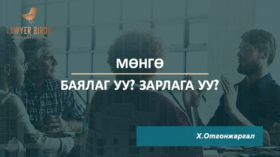 Мөнгө баялаг уу? Зарлага уу? эссэ