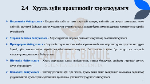 Хууль зүйн практикийн хэрэгжүүлэгч