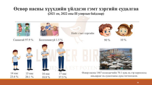 Өсвөр насны хүүхдийн үйлдсэн гэмт хэргийн судалгаа