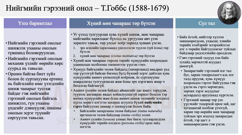 Төрийн үүслийн Нийгмийн гэрээний онол Гоббс