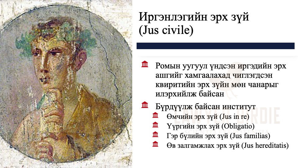 Иргэнлэгийн эрх зүй (Jus civile)