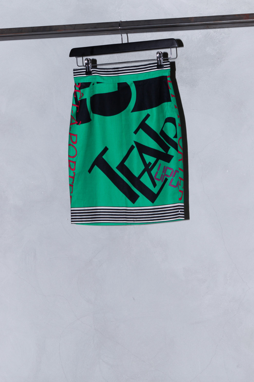 GIANNI VERSACE TEATRO PRINT MINI SKIRT