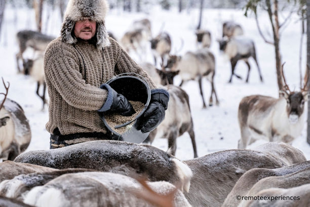 Snowmobile sled journey through the Arctic wilderness