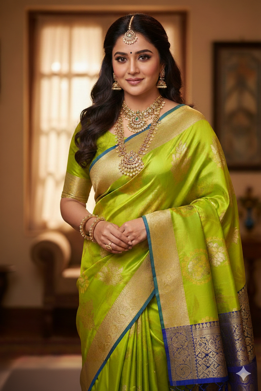Thumbnail: KANJIVARAM POCHAMPALLY SILK COTTON SAREE