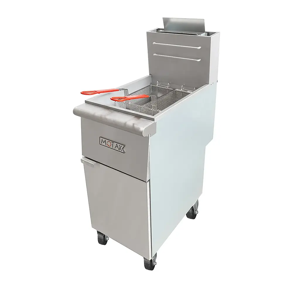 Thumbnail: MoTak MGF3-P-C Gas Fryer - (1) 40 lb Vat, Floor Model, Liquid Propane