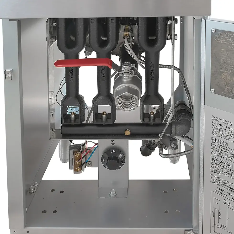 Thumbnail: MoTak MGF3-P-C Gas Fryer - (1) 40 lb Vat, Floor Model, Liquid Propane