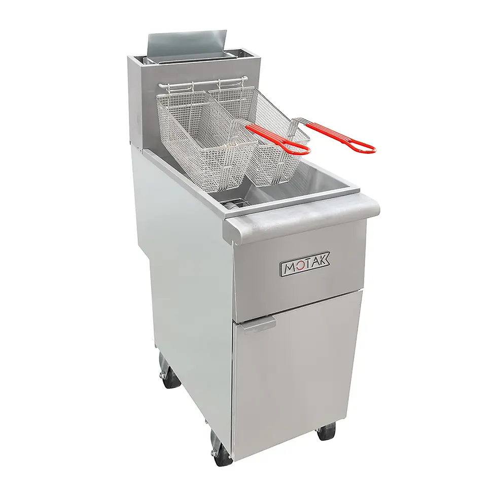 Thumbnail: MoTak MGF3-P-C Gas Fryer - (1) 40 lb Vat, Floor Model, Liquid Propane