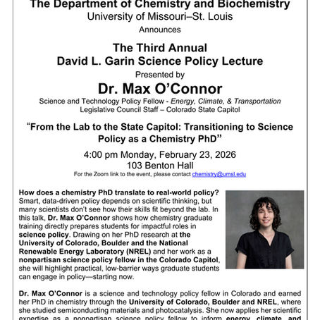 From the Lab to the State Capitol: Transitioning to Science Policy as a Chemistry PhD