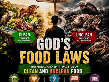 GOD’S FOOD LAWS: The Moral and Spiritual Aspects of 'CLEAN AND UNCLEAN'