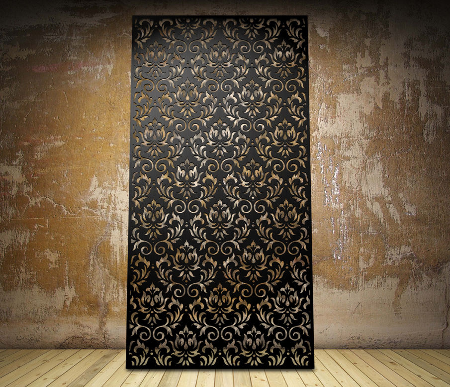 Laser cut screen - Damask