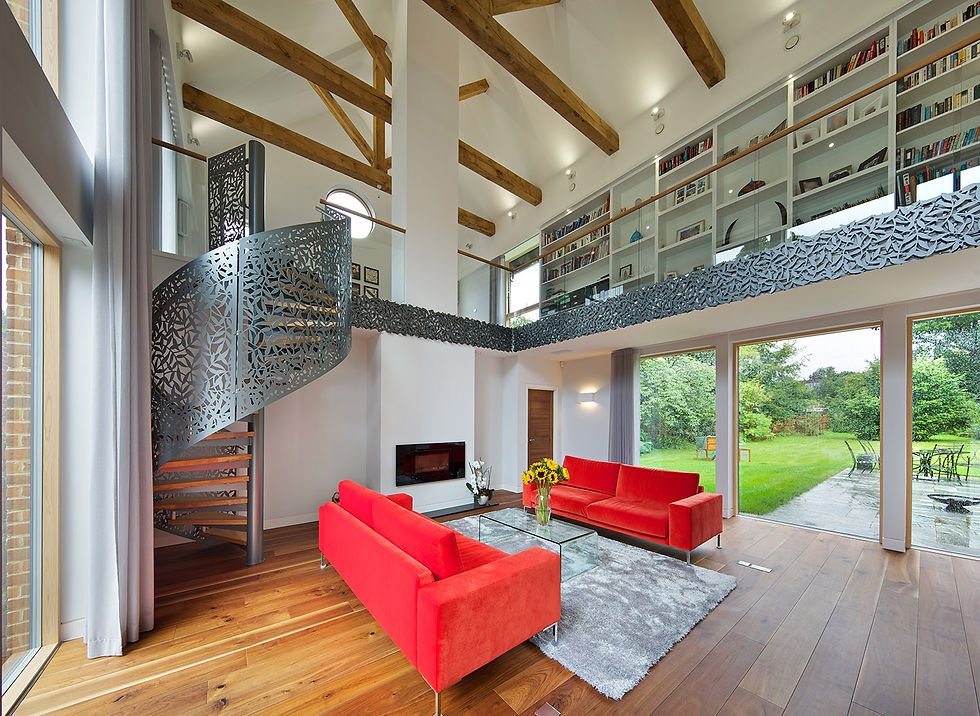 Spiral staircase Tiger leaf design