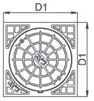 Thumbnail: Capac fontă cu tub telescop D315 - cu manșetă D400/315