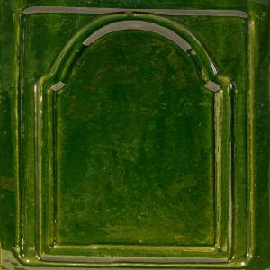 Cahle teracota Deva clasic-Model Bizantin, placa, culoare verdeV12