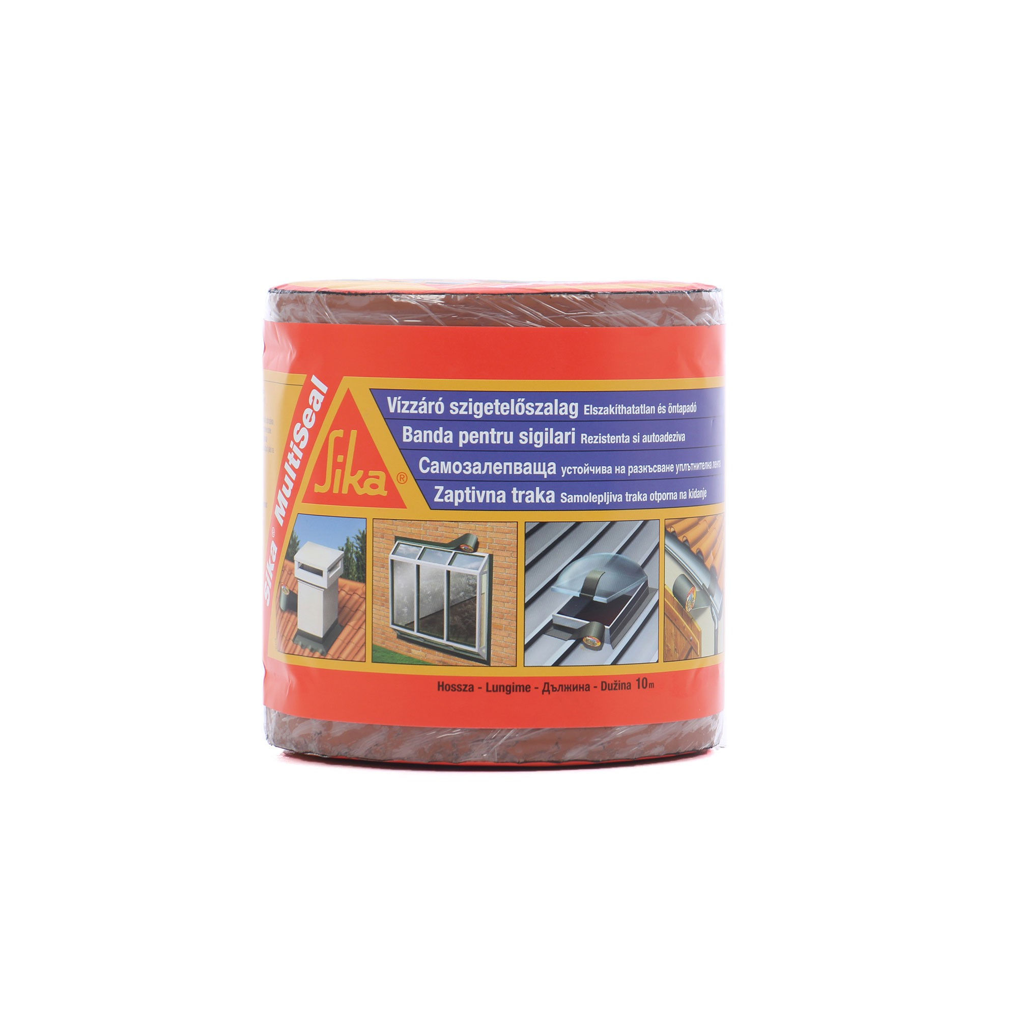 Banda bituminoasa etansare Sika MultiSeal, maro teracota, 10 m x 150 mm