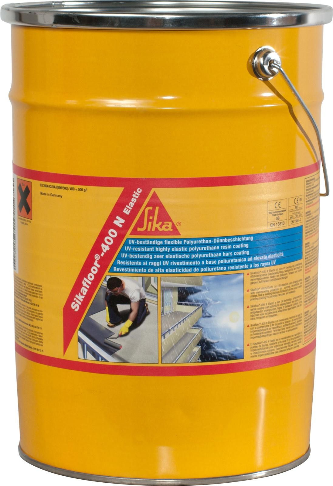 Poliuretan monocomponent elastic Sika Sikafloor-400 N, RAL 7032, 18 kg