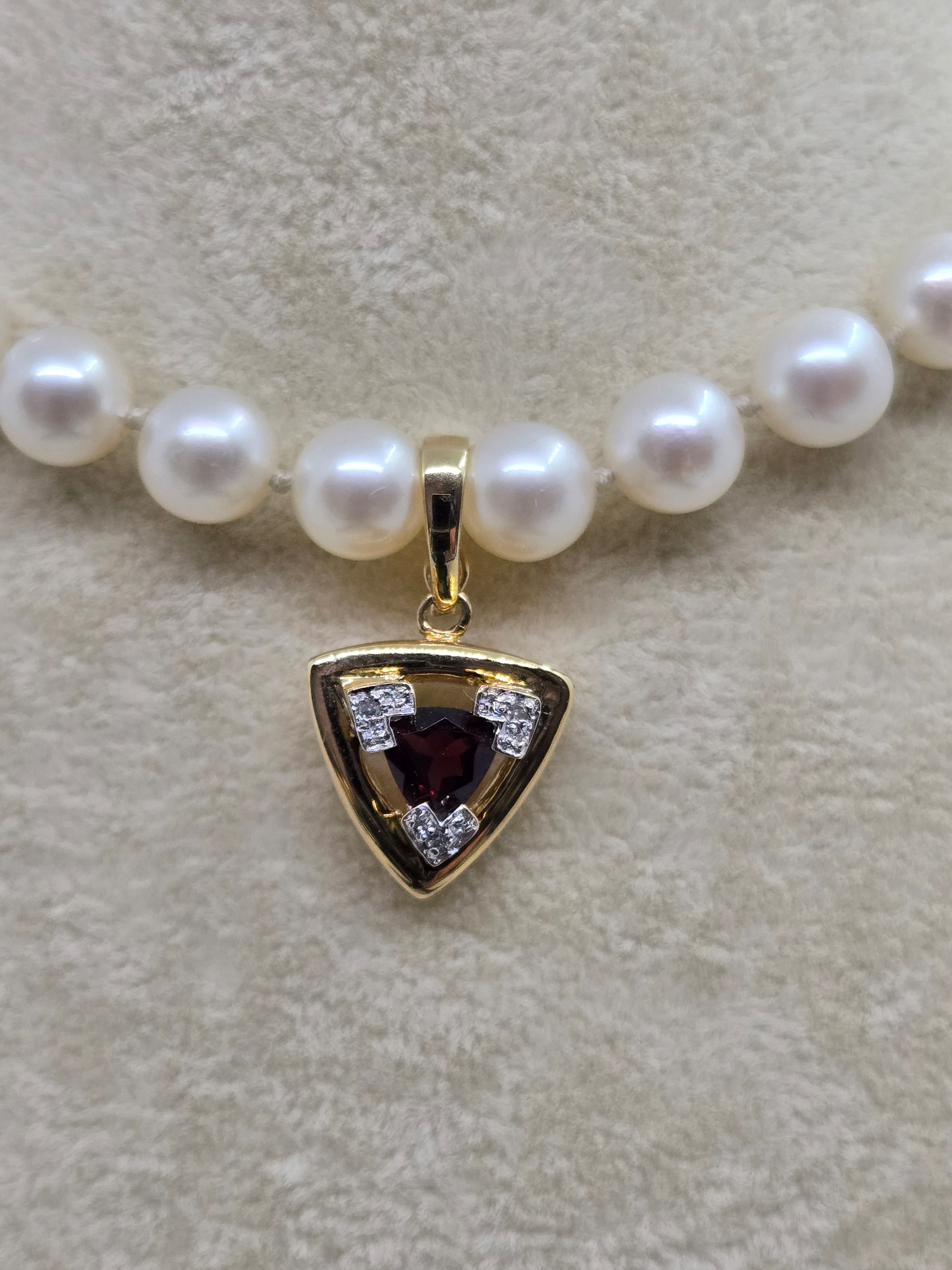 Garnet and Diamond Necklace Enhancer